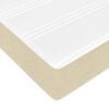 vidaXL Boxspringbett mit Matratze Creme 90 x 190 cm Stoff