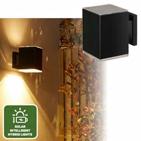 Luxform LED-Solarleuchte Maine Intelligent Hybrid Schwarz