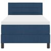 vidaXL Boxspringbett mit Matratze mit Kopfteil Blau 90 x 190 cm Stoff