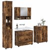 vidaXL Badezimmerm&ouml;bel-Set mit Schubladen 4 pcs Ger&auml;ucherte Eiche