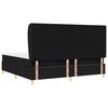vidaXL Boxspringbett mit Matratze Dunkelgrau 90x190 cm Schwarz Stoff