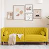 vidaXL Chesterfield-Sofa mit Nackenrollen 3-Sitzer Gelb Samt