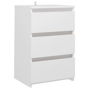 vidaXL Nachttisch Wei&szlig; 40x35x62,5 cm Holzwerkstoff