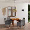 vidaXL 5-tlg. Garten-Essgruppe Grau