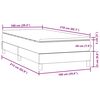 vidaXL Boxspringbett mit Matratze Dunkelblau 100x210 cm Samt