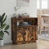 vidaXL LED-Sideboard Ger&auml;ucherte Eiche 71 x 34,5 x 75 cm Holzwerkstoff