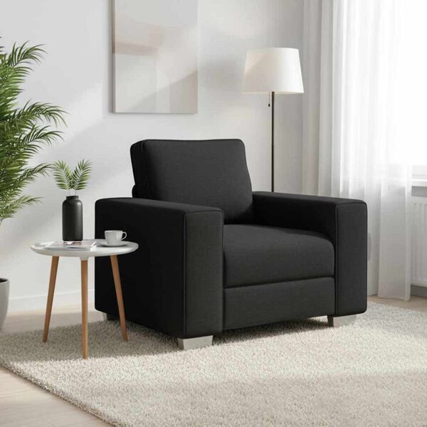 vidaXL Sofa 59cm Schwarz Stoff