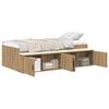 vidaXL Bettrahmen mit Speicher Artisan-Eiche 90 x 200 cm Holzwerkstoff