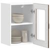 vidaXL K&uuml;chen-H&auml;ngeschrank mit Glast&uuml;r Lucca R&auml;uchereiche