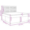 vidaXL Boxspringbett mit Matratze Dunkelgrau 180x200 cm Stoff