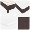 vidaXL Boxspringbett mit Matratze Dunkelbraun 200 x 100 cm Polyester