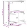 vidaXL Weinschrank Wei&szlig; 97 x 45 x 114 cm Massives Kiefernholz