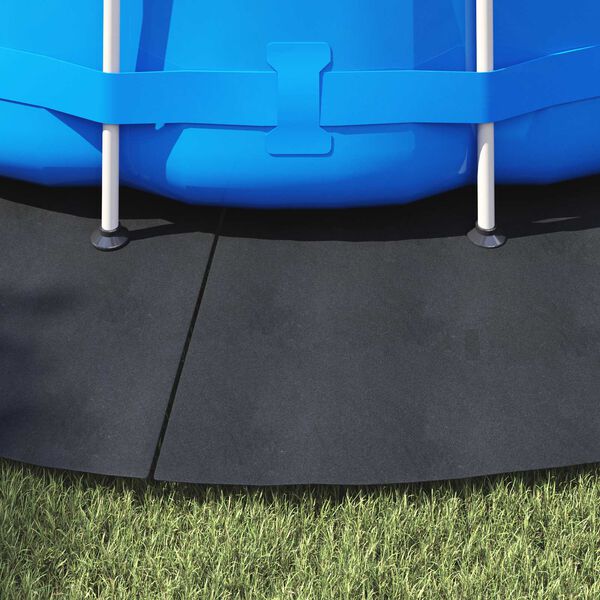vidaXL Bodenfolie f&uuml;r Pools Schwarz &Oslash; 458 cm Vliesstoff