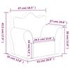 vidaXL Kindersofa Anthrazit Weich Pl&uuml;sch
