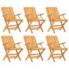 vidaXL Klappst&uuml;hle, 6 St&uuml;ck, 61 x 67 x 90 cm, Massivholz Teak