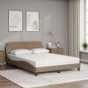 vidaXL Bett mit Matratze "Dover" Cappuccino-Braun 140x190 cm Kunstleder