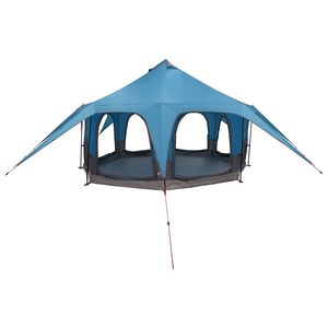 vidaXL Familienzelt 5 Personen Blau 185T Polyester mit PU-Beschichtung