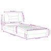 vidaXL Bettgestell ohne Matratze "Hvar" Dunkelbraun 80x200 cm Stoff