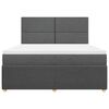 vidaXL Boxspringbett mit Matratze Dunkelgrau 180x200 cm Stoff