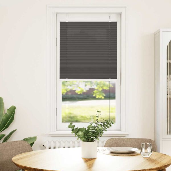vidaXL Plissee Schwarz 55x150 cm Stoffbreite 54,4 cm Polyester