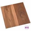 vidaXL Bodenplatten 55 pcs Braun 5,11 m&sup2; PVC