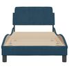 vidaXL Bettgestell mit Kopfteil "Dover" Blau 90x190 cm Samt