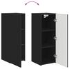 vidaXL TV-Wandregal-Set Wandmontiert 6 pcs Schwarz