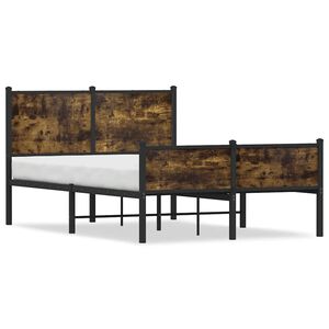 vidaXL Metallbett ohne Matratze R&auml;uchereiche 120x190 cm