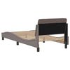 vidaXL Bettgestell mit Kopfteil "Dover" Taupe 80x200 cm Stoff