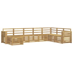 vidaXL Outdoor-Sofagarnitur 8 stk. Wei&szlig; Massivholz Akazie