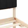 vidaXL Bettgestell mit gepolstertem Kopfteil Schwarz 140 x 190 cm