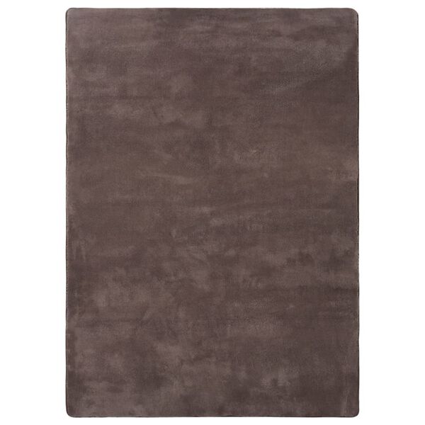 vidaXL Hochflor-Teppich Taupe 170x120 cm