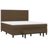 vidaXL Boxspringbett mit Matratze Dunkelbraun 160x200 cm Stoff