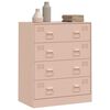 vidaXL Sideboard Rosa 67x39x83 cm Stahl