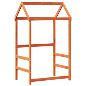 vidaXL Dach f&uuml;r Kinderbett Wachsbraun 118x70x176,5cm Massivholz Kiefer