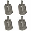 vidaXL Schaufelkopf 4 Stk. Silber 33 x 21 cm Pulverbeschichteter Stahl
