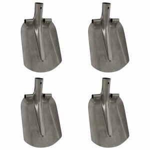 vidaXL Schaufelkopf 4 Stk. Silber 33 x 21 cm Pulverbeschichteter Stahl