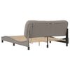 vidaXL Bettgestell mit LED ohne Matratze "Hvar" Taupe 160x200 cm Stoff