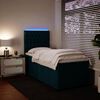 vidaXL Boxspringbett mit Matratze Blau 80x200 cm Samt