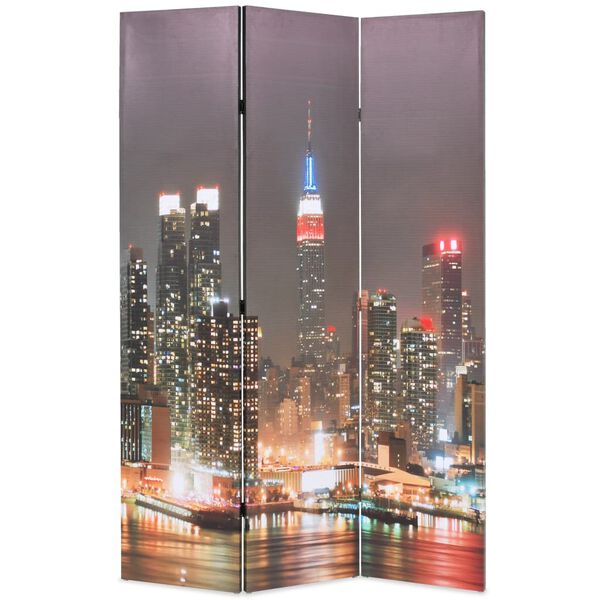 vidaXL Raumteiler klappbar 120 x 170 cm New York bei Nacht