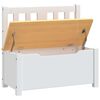 vidaXL Kinderbank mit Stauraum Wei&szlig; und Beige 60x30x55 cm MDF