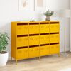 vidaXL Sideboard Senfgelb 135x39x103,5 cm Kaltgewalzter Stahl