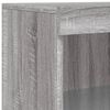 vidaXL Sideboard mit LED-Leuchten Grau Sonoma 181,5x37x100 cm