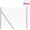 vidaXL Zaunpfosten Grau 25 x 1,6 m (13 mm Maschenweite) Stahl und PVC