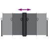 vidaXL Seitenmarkise Ausziehbar Schwarz 120x600 cm
