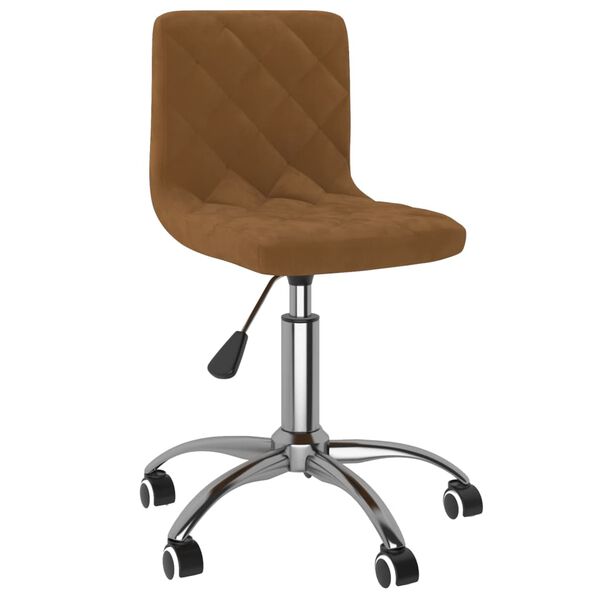 vidaXL Esszimmerst&uuml;hle 2 Stk. Drehbar Braun Samt