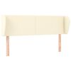 vidaXL Kopfteil mit Ohren Creme 147x23x78/88 cm Kunstleder