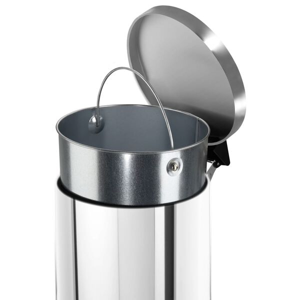 Hailo Tretm&uuml;lleimer Solid M 12 L Edelstahl mit Verzinktem Inneneimer