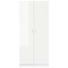 vidaXL Kleiderschrank Hochglanz-Wei&szlig; 80x52x180 cm Holzwerkstoff