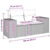 vidaXL 9-tlg. Garten-Sofagarnitur mit Kissen Braun Poly Rattan